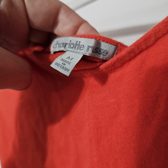 Charlotte Russe Tee Shirt Crop Top - Size M - Picture 3 of 10